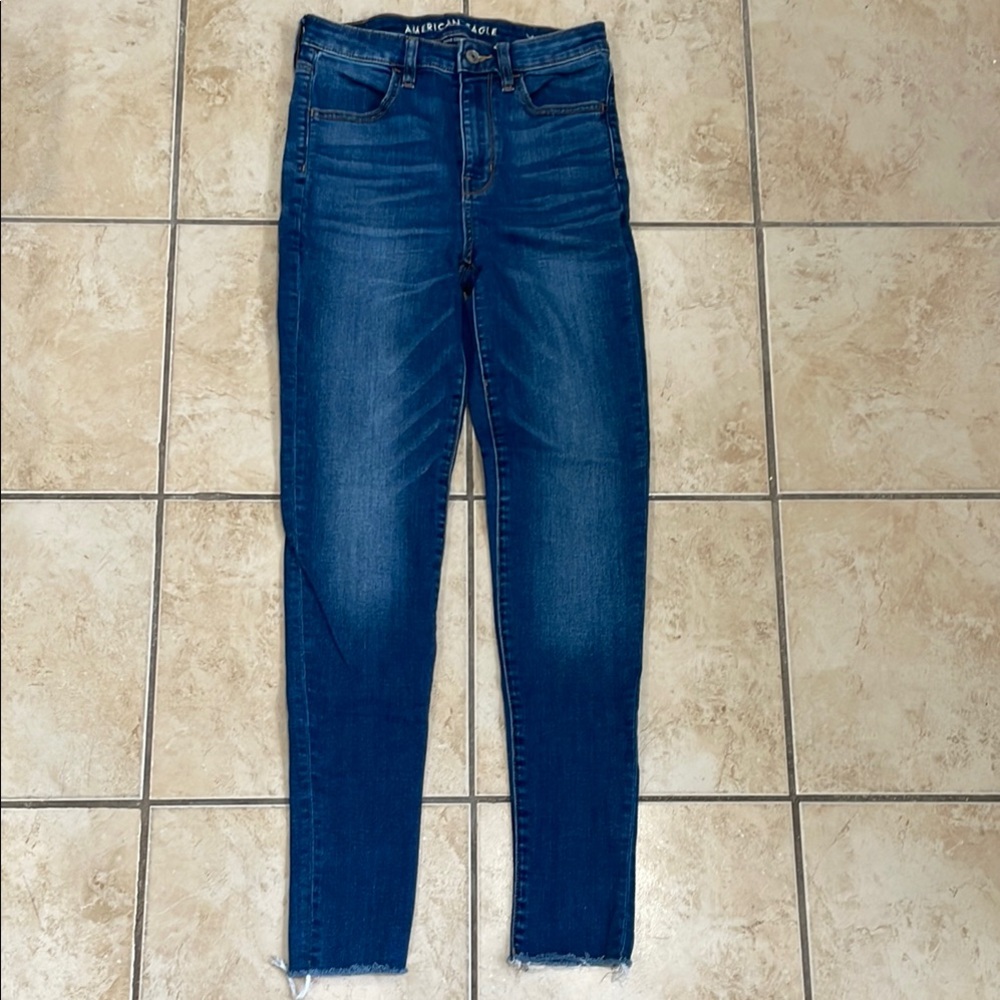 American Eagle Outfitters Blue Skinny Jeans Super Stretch